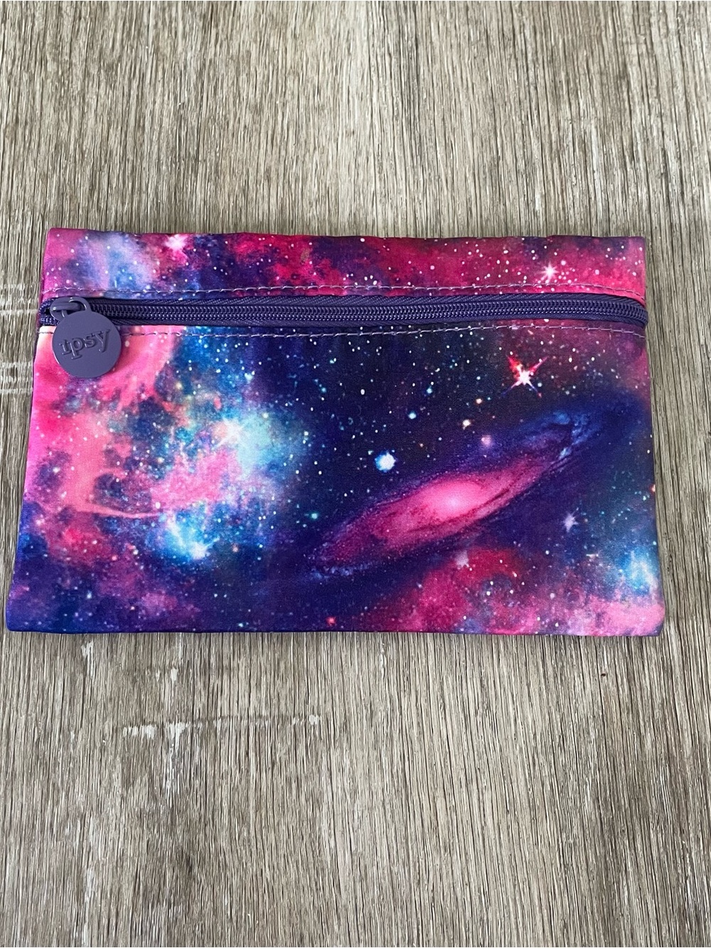 Ipsy Galaxy Space Print Makeup Bag Cosmetic Pouch Zipper Travel